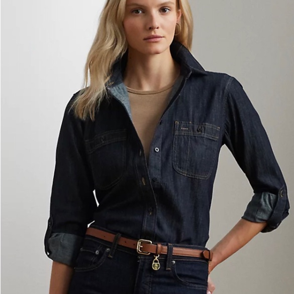 Lauren Ralph Lauren Dark Blue Denim Shirt